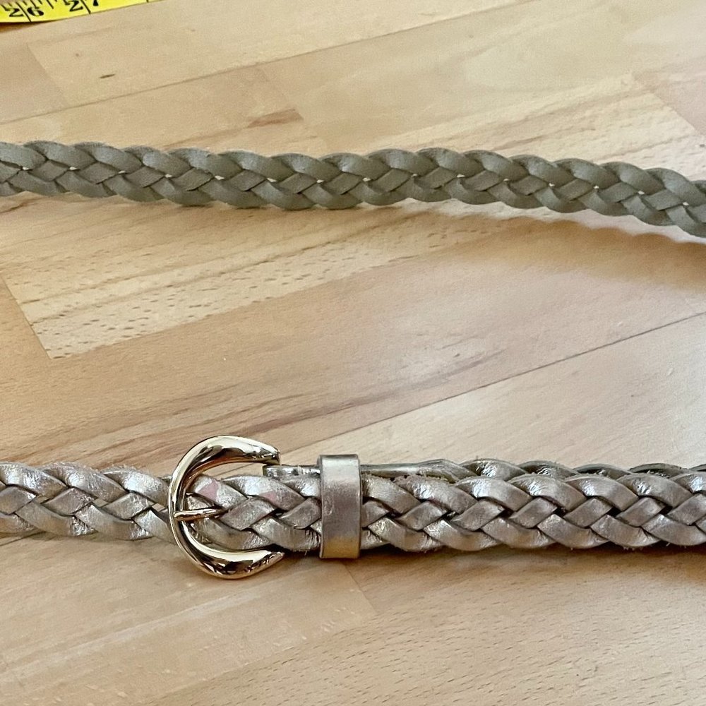 Metallic Gold Braided Leather Ralph Lauren Belt